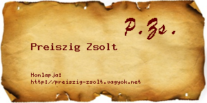 Preiszig Zsolt névjegykártya